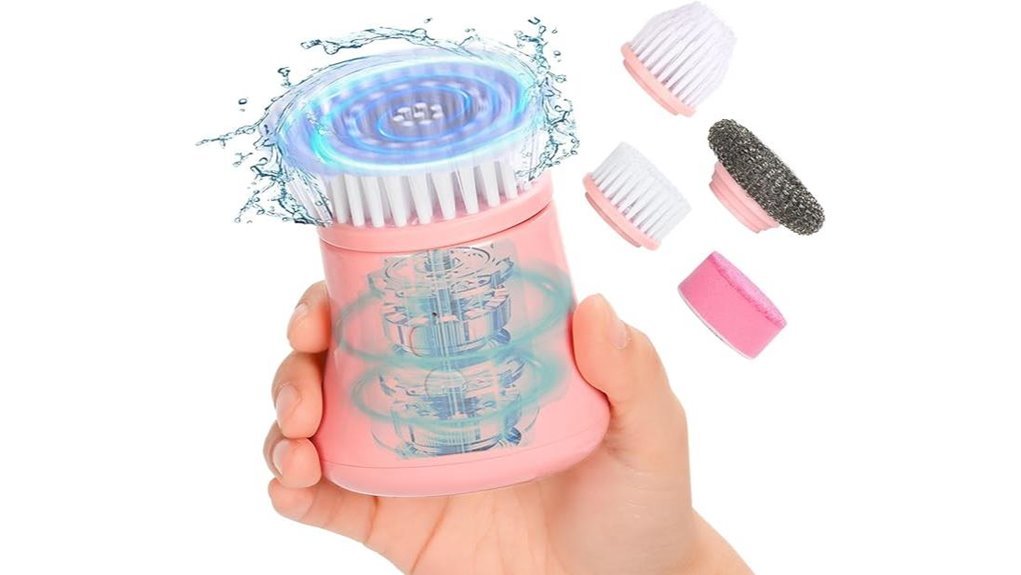 cordless pink spin scrubber