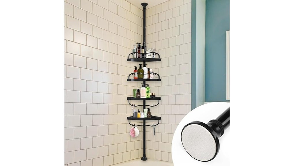 corner shower caddy shelves