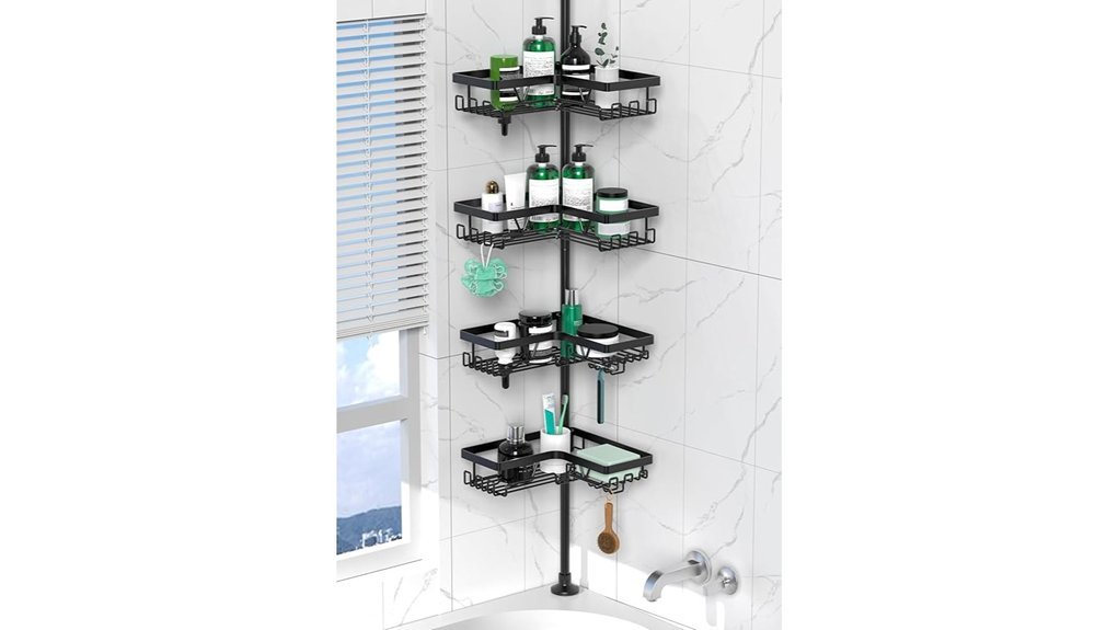 corner shower caddy tension