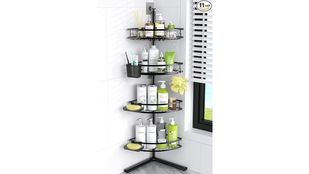 corner shower storage solution