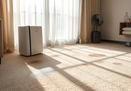 dehumidifier accelerates carpet drying