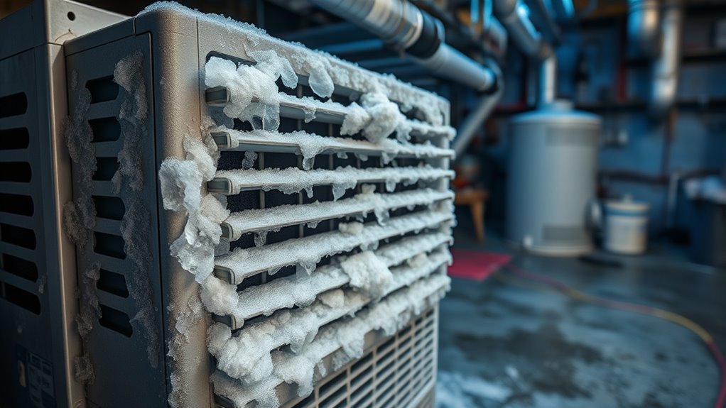 dehumidifier coil freezing causes