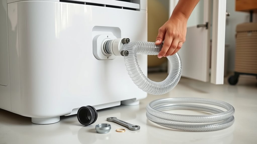 dehumidifier drain hose setup