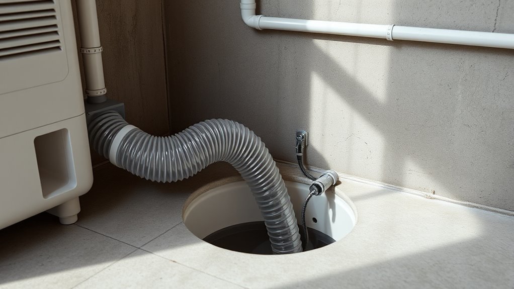 dehumidifier draining into sump
