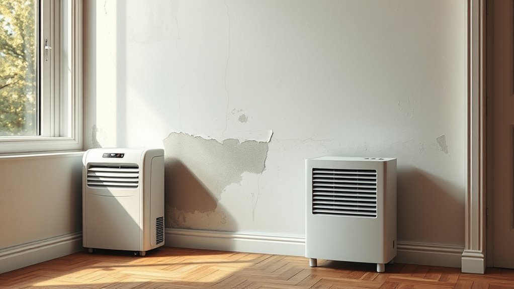 dehumidifier effectiveness on walls