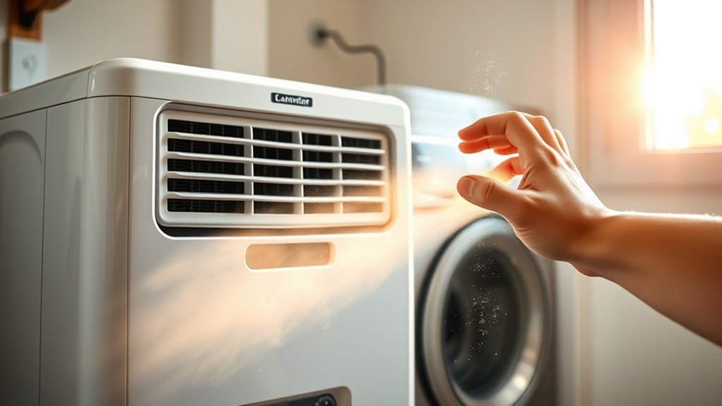 dehumidifier hot air issue