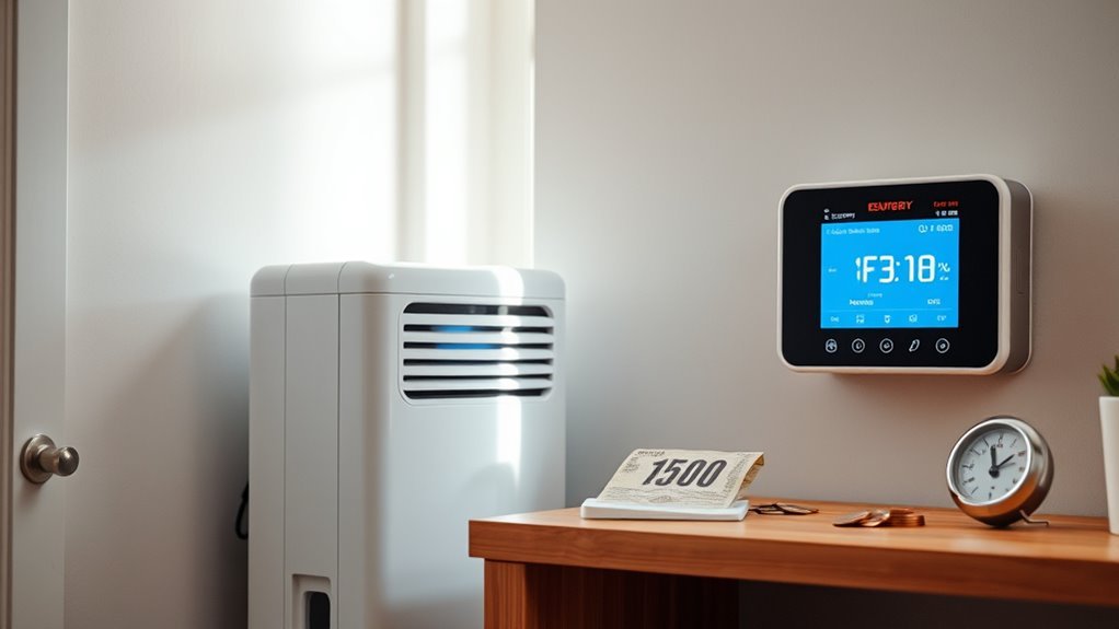 dehumidifier monthly electricity consumption