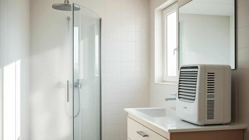 dehumidifier reduces bathroom moisture