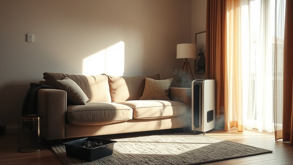 dehumidifier reduces smoke odor