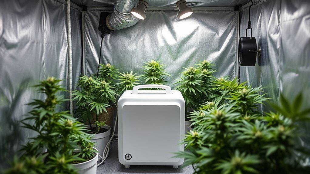 dehumidifier setup for grow tent