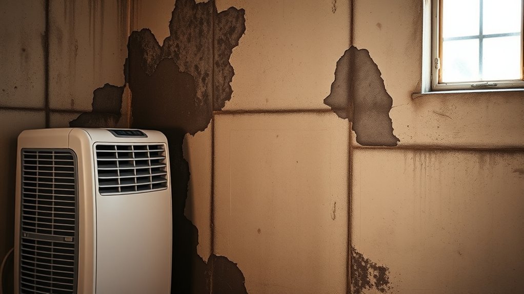 dehumidifier slows mold growth