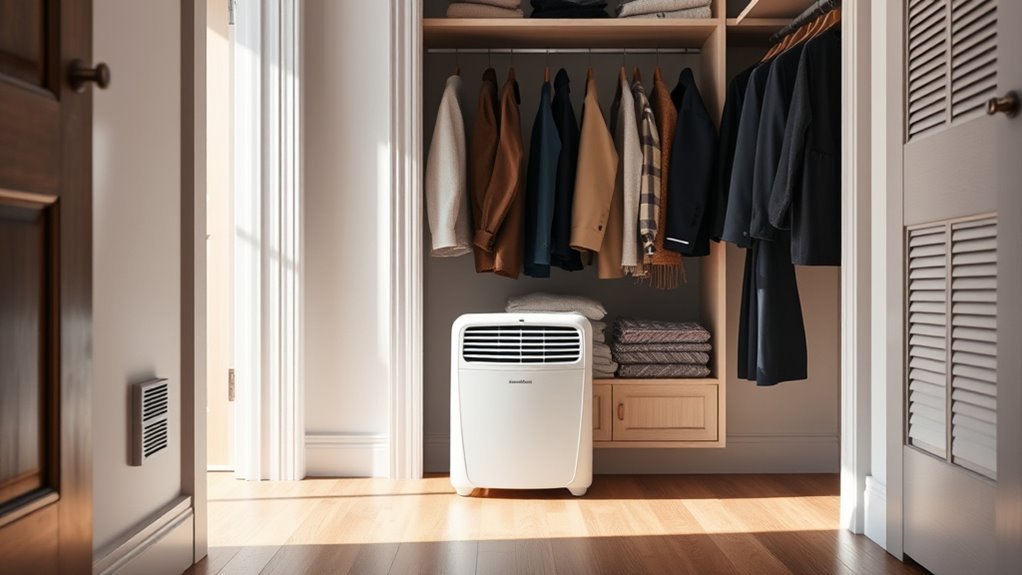dehumidifier usage in closets