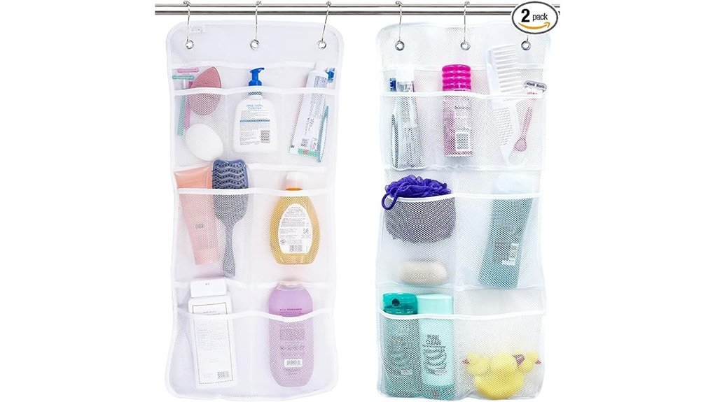 double pack shower organizer