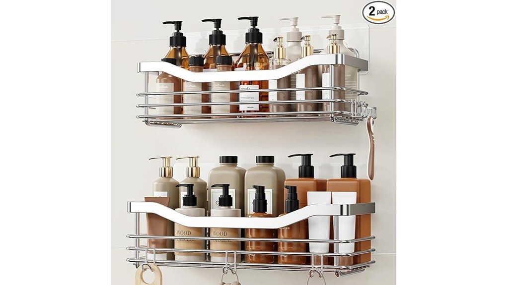 dual shower caddy set