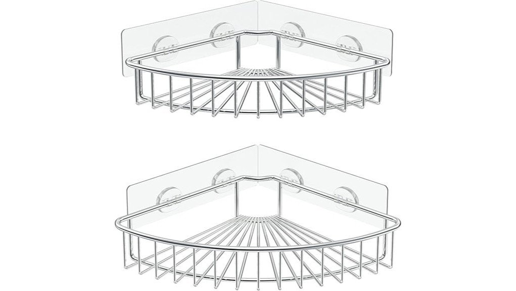 effective corner shower storage