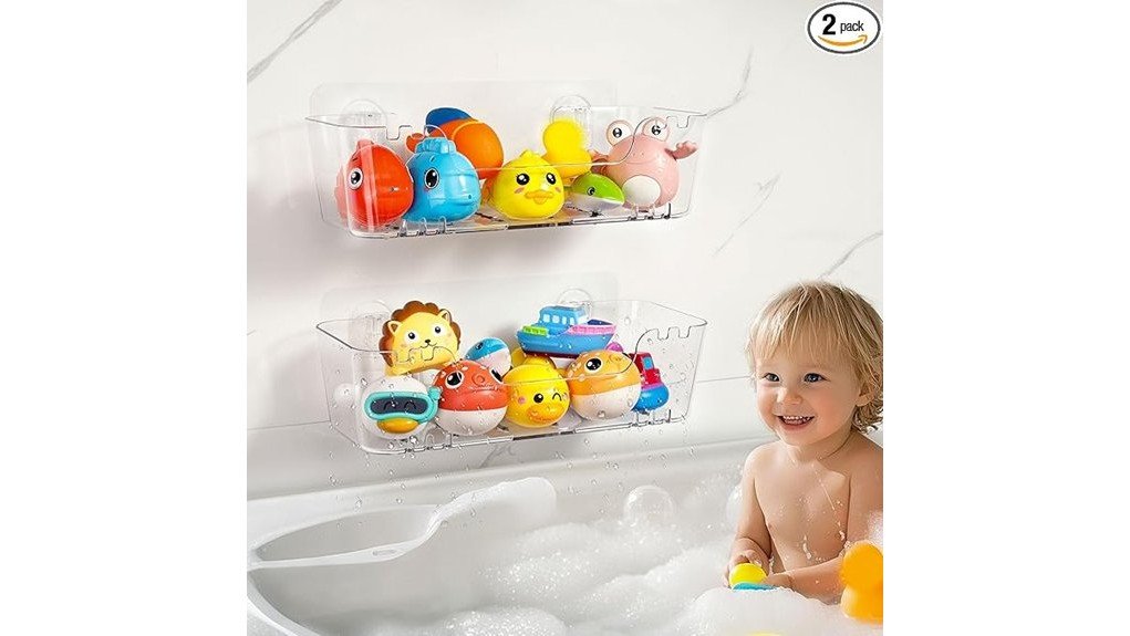 efficient bath toy storage