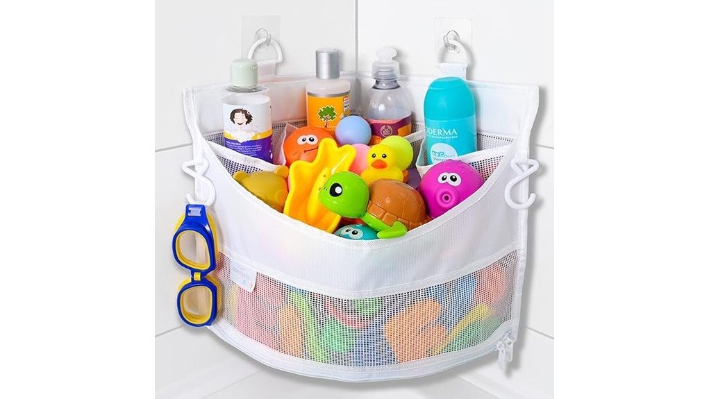 efficient bath toy storage