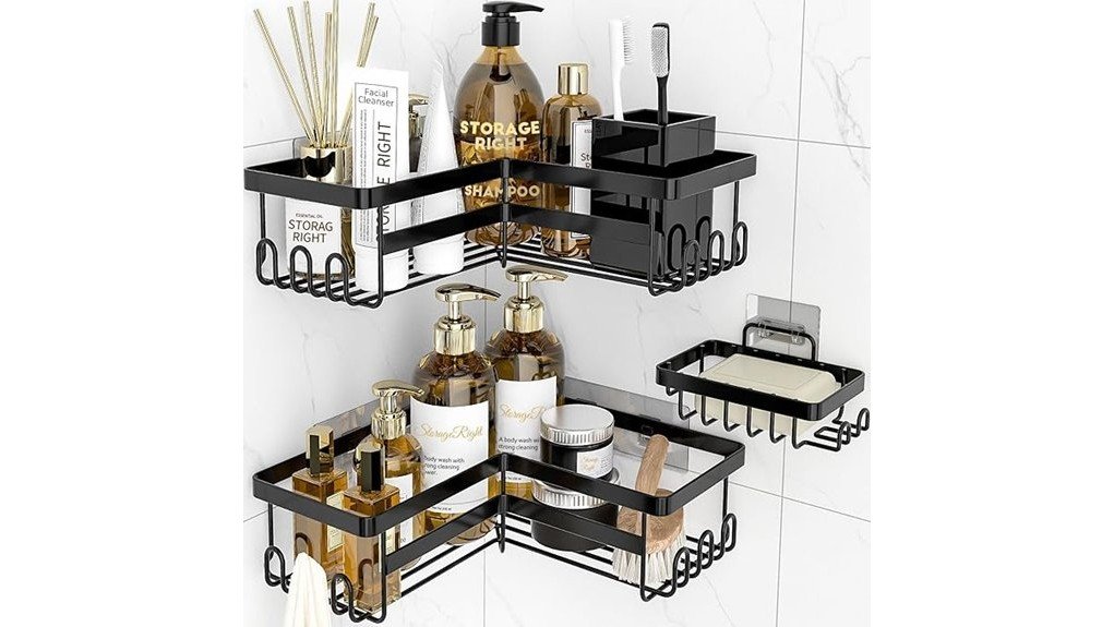 efficient corner shower storage