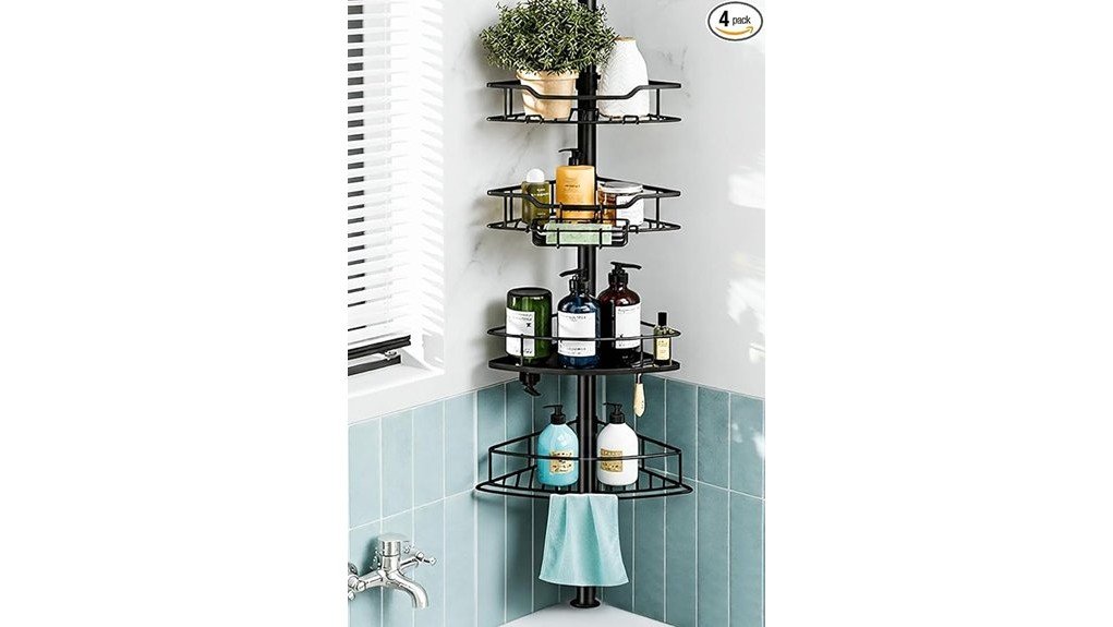 efficient space saving shower organizer