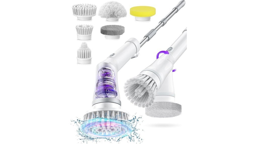 electric scrubber with attachments