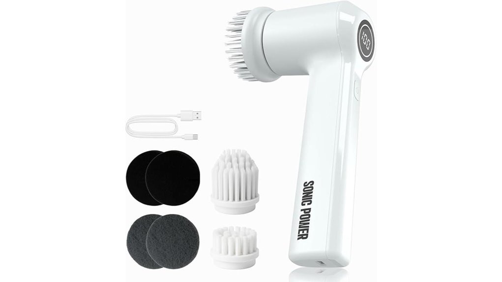 electric scrubber with attachments