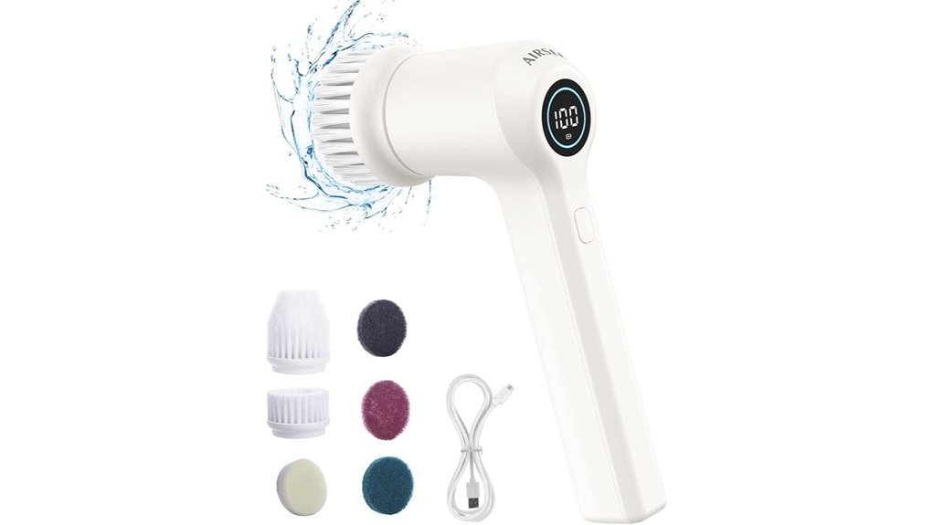 electric scrubber with attachments