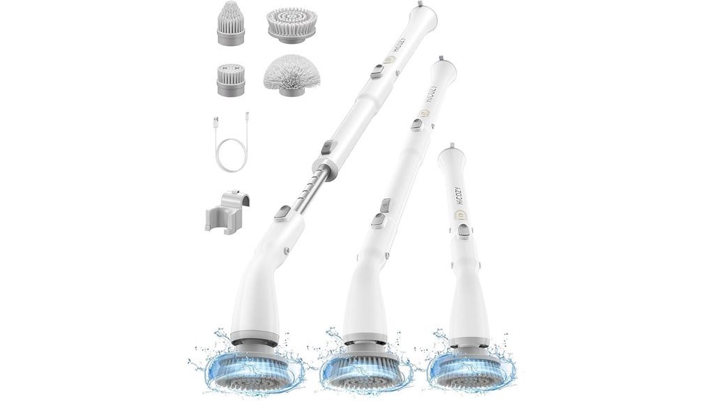 electric scrubber with attachments