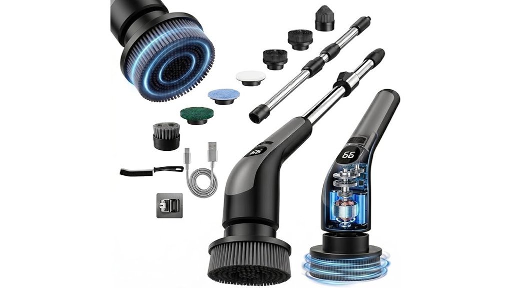 electric scrubber with display