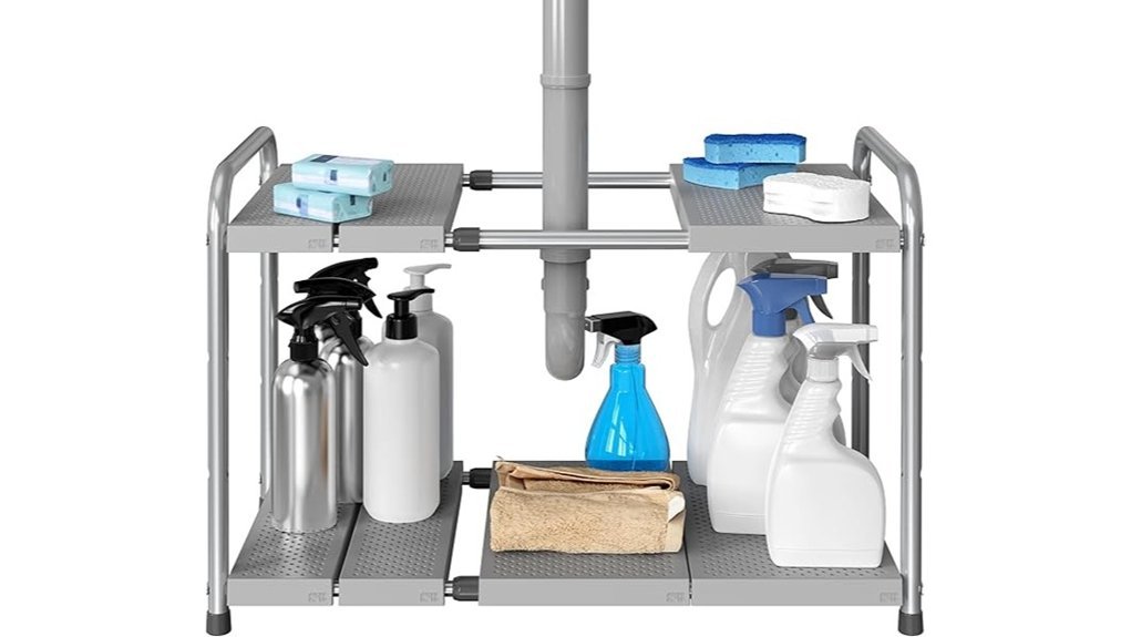 expandable under sink organizer