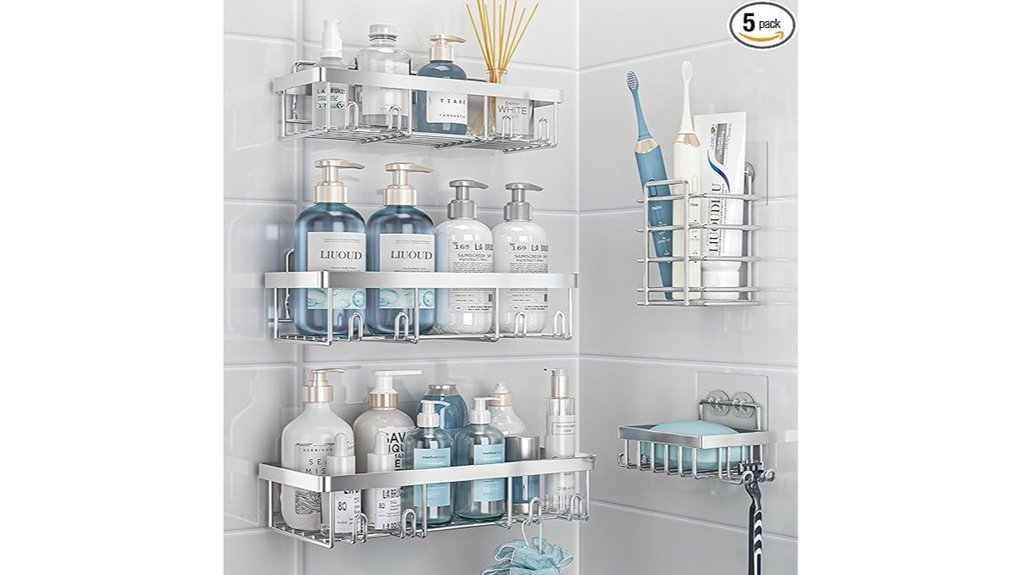 five pack shower caddy