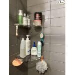 functional corner shower storage