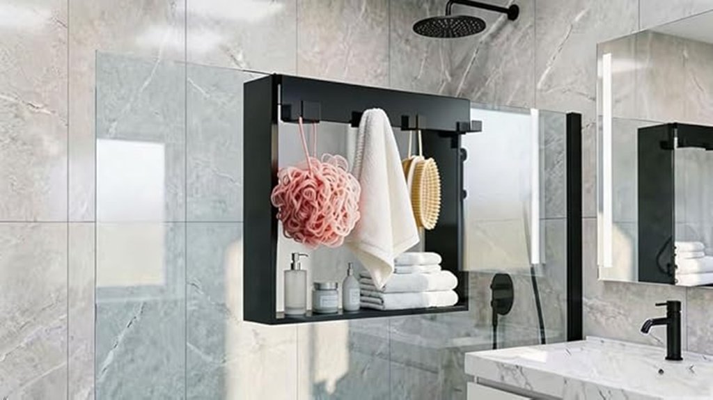 glass door shower organizer