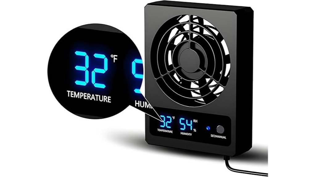 humidity sensing reptile fan