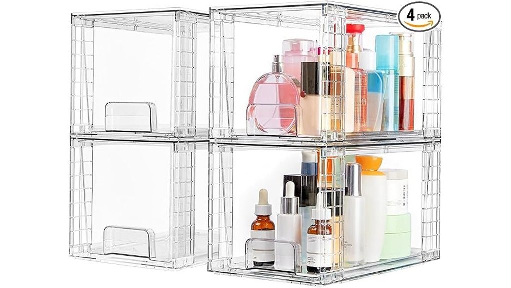 large stackable storage drawers