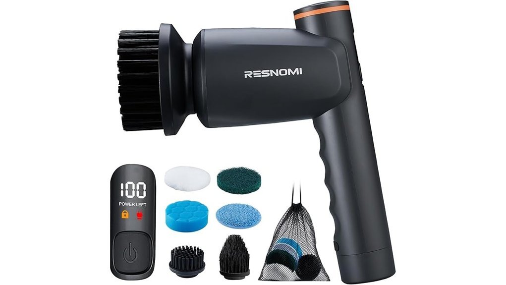 lcd display scrubber with interchangeable heads