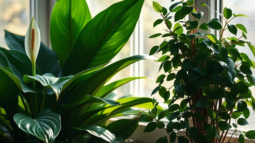 plants as moisture absorbers