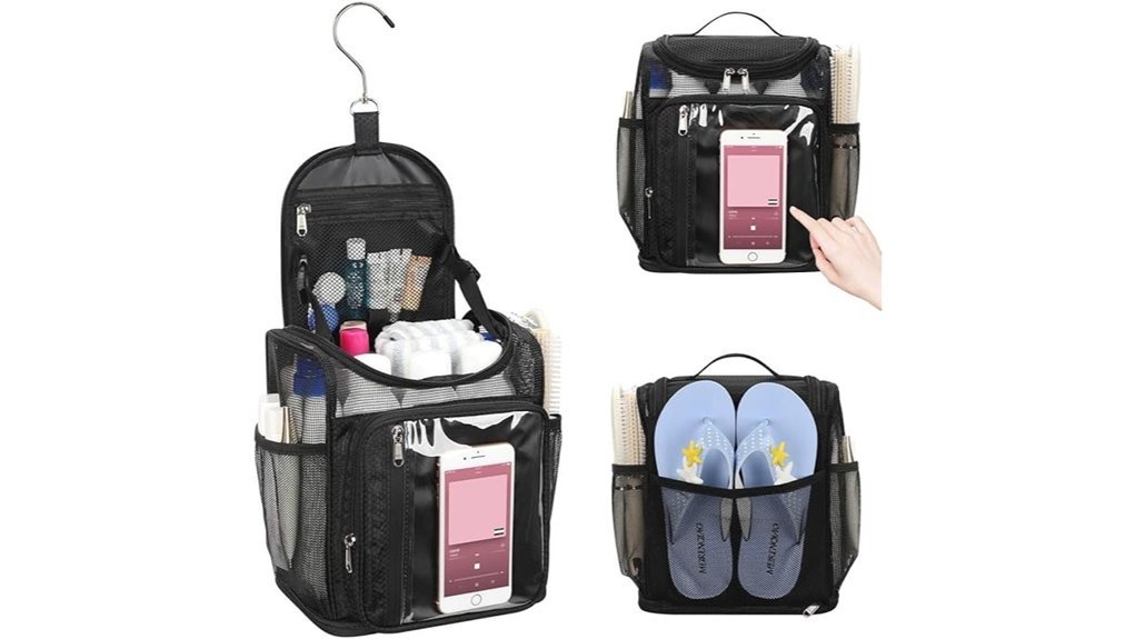 portable hanging toiletry organizer