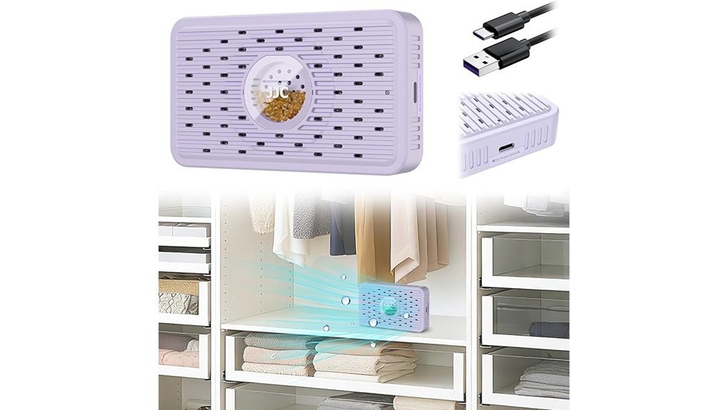 portable purple mini dehumidifier