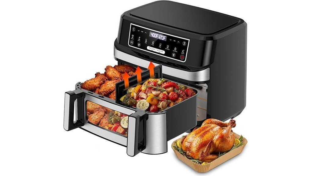 powerful dual zone fryer