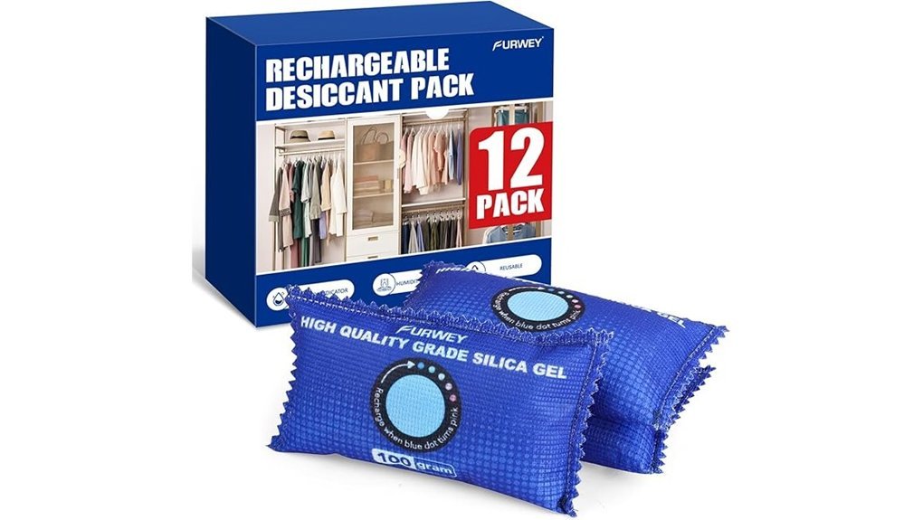 rechargeable moisture absorbing packs