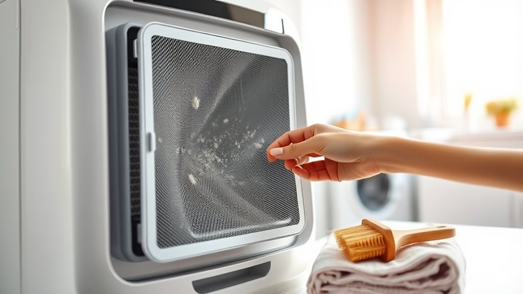 regularly clean dehumidifier filters