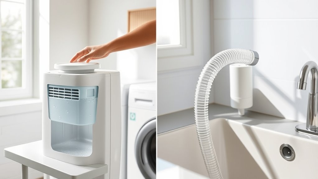 regularly empty dehumidifier bucket