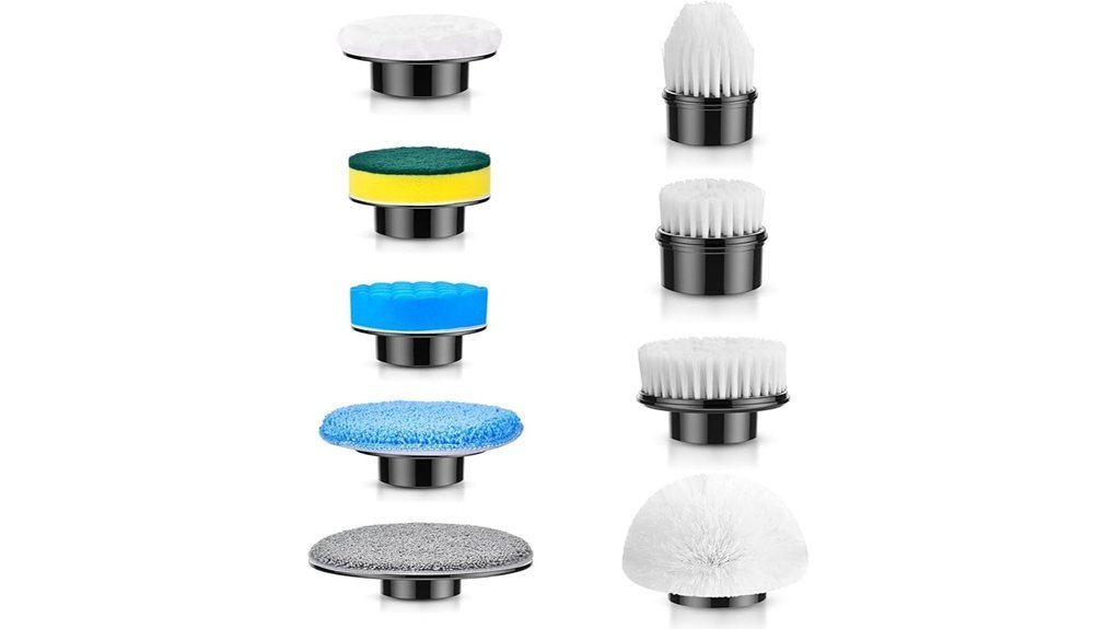 replaceable spin scrubber heads