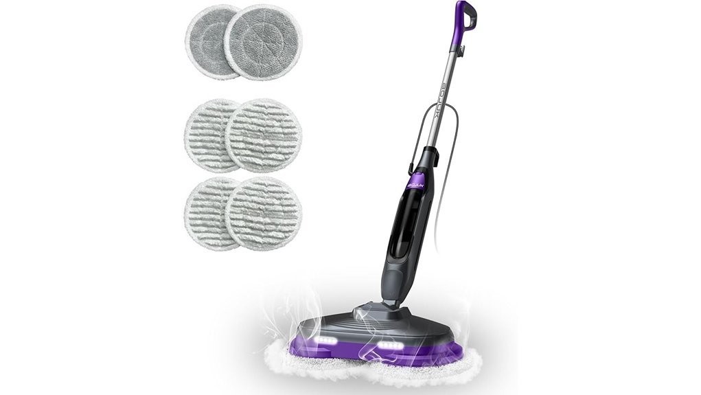 rotating led steam mop
