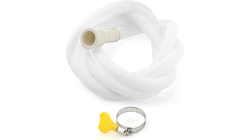 rubber clamped drain hose