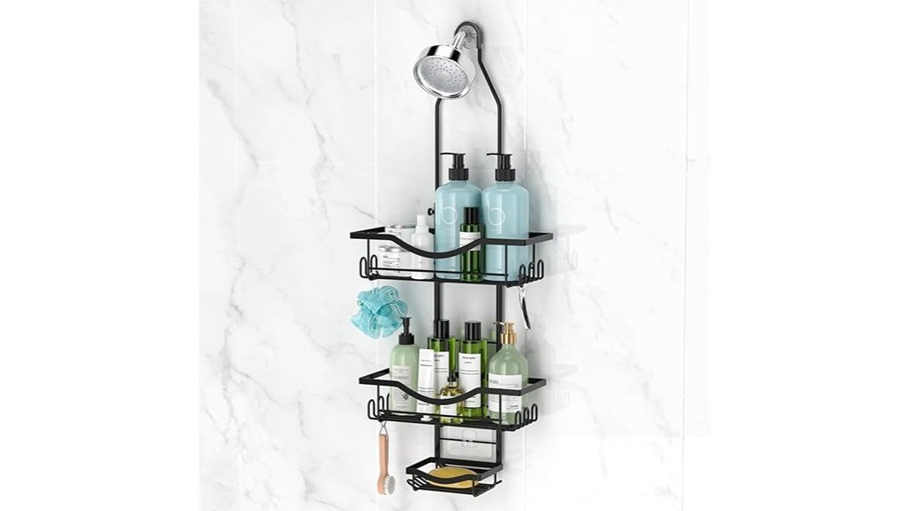 rustproof adjustable shower caddy