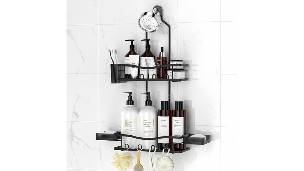 rustproof hanging shower organizer