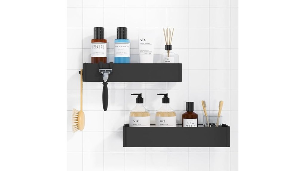rustproof metal shower shelves