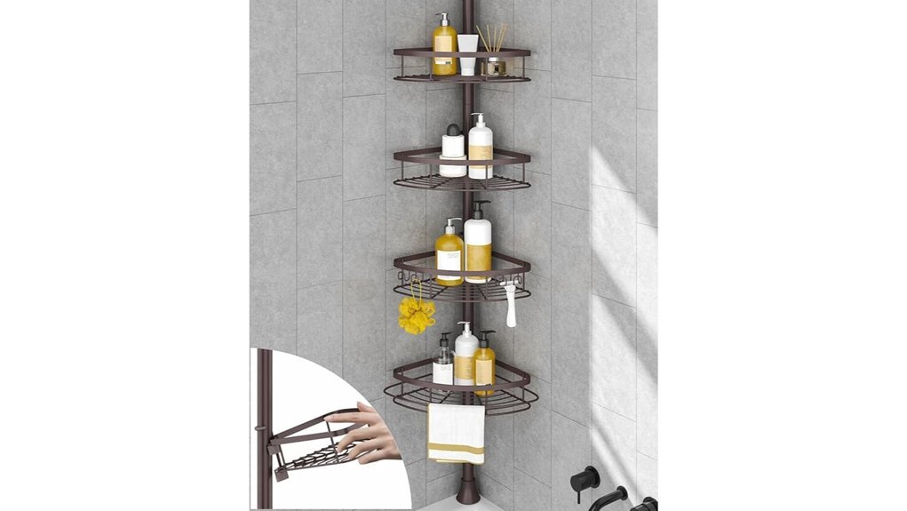 rustproof shower corner organizer