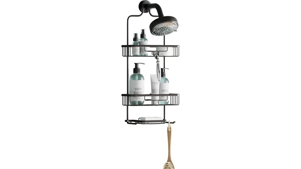rustproof two shelf shower caddy